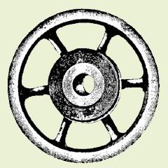 CKPSMS #15282 9-Spoke Balance Wheel For SINGER 15K3, 15K4, 127K1, 201K1 Sewing Machines